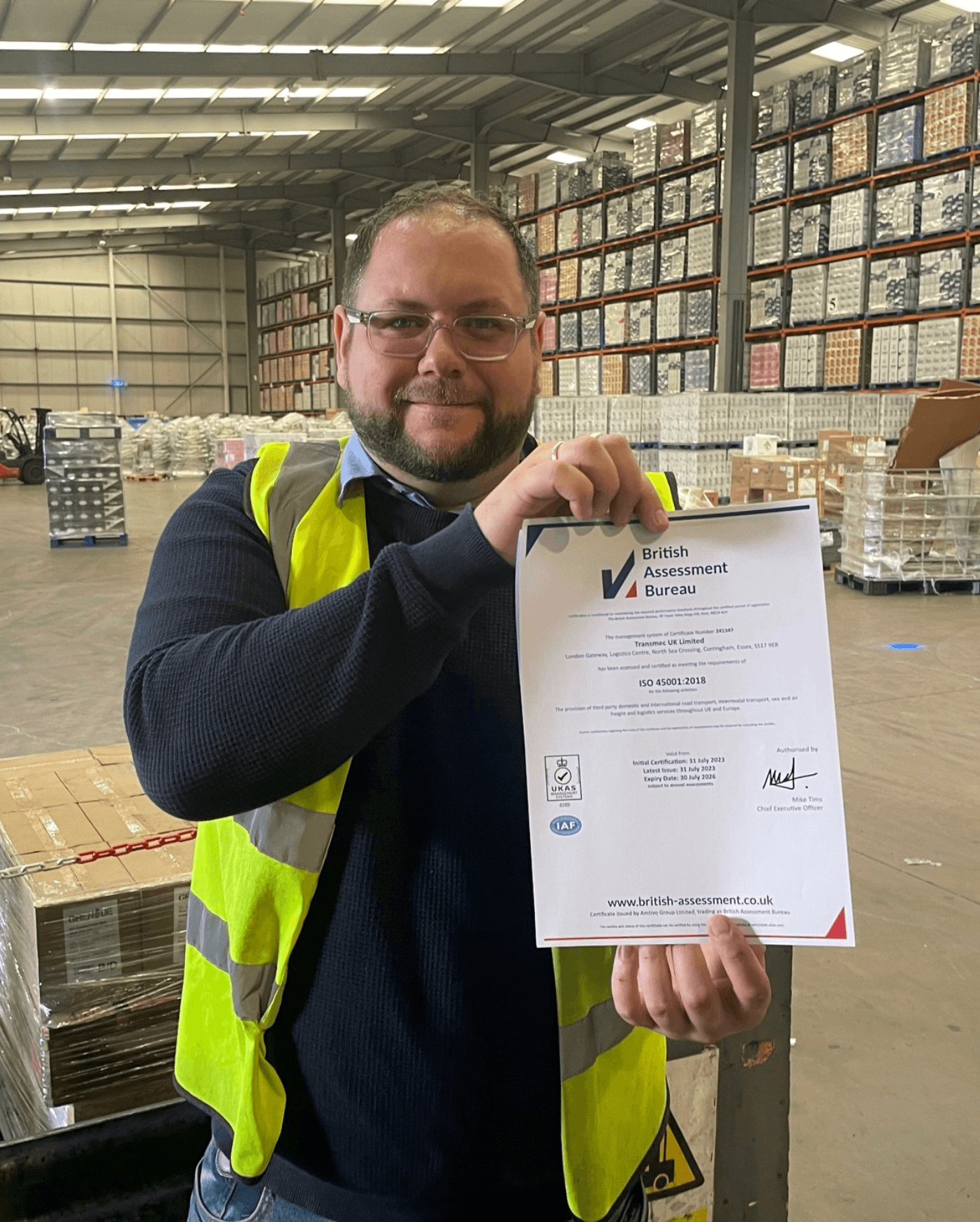 Transmec UK ottiene ISO 45001