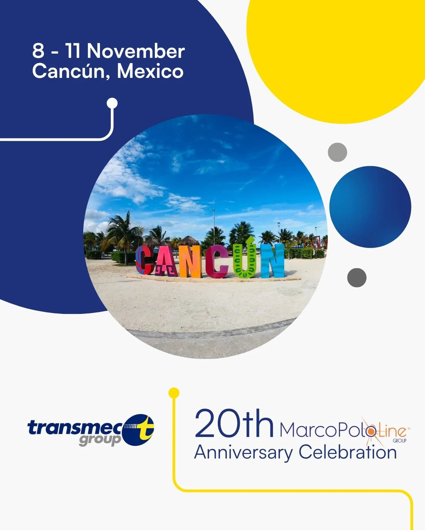 Dall'8 all'11 novembre Transmec vola in Messico per il 20° anniversario di MarcoPoloLine